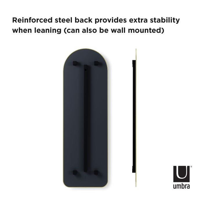 Umbra Hubba Brass Arched Leaning Mirror