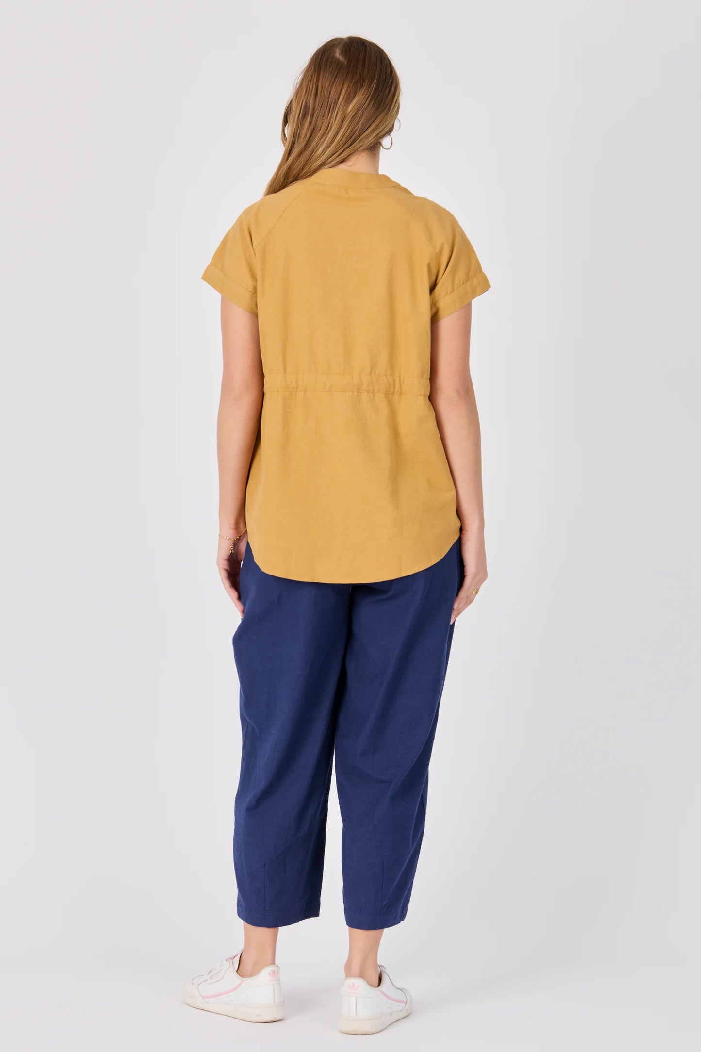 One Ten Willow Tie Detail Blouse Caramel