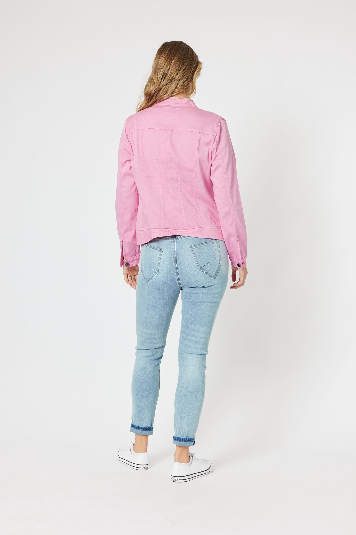 Threadz Maggie Denim Jacket - Flamingo