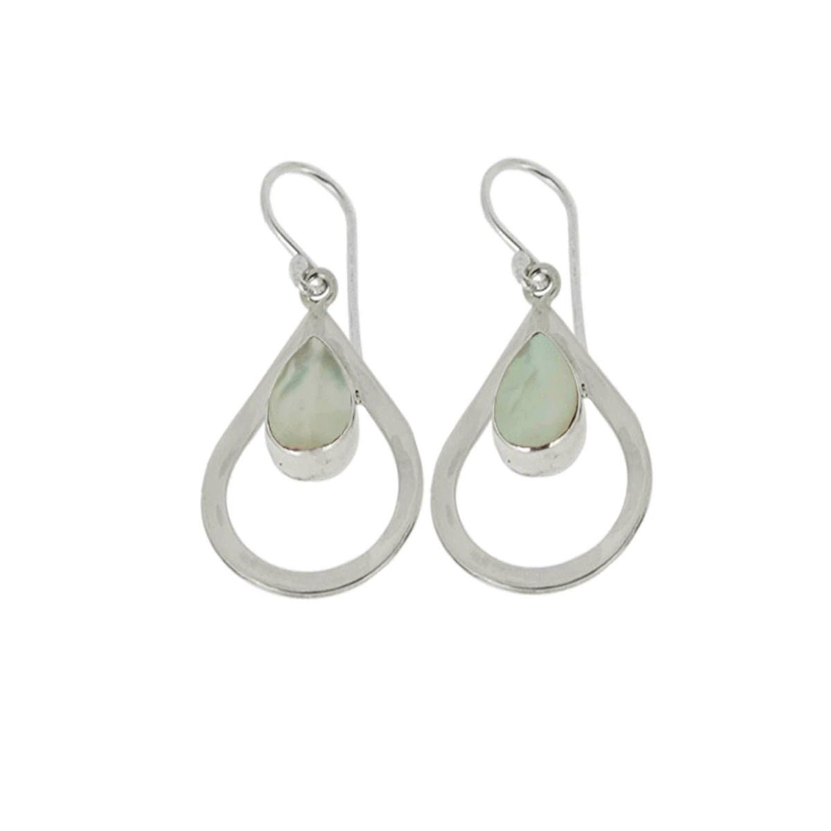BD Sterling Silver & Mother of Pearl Double Drop Earrings