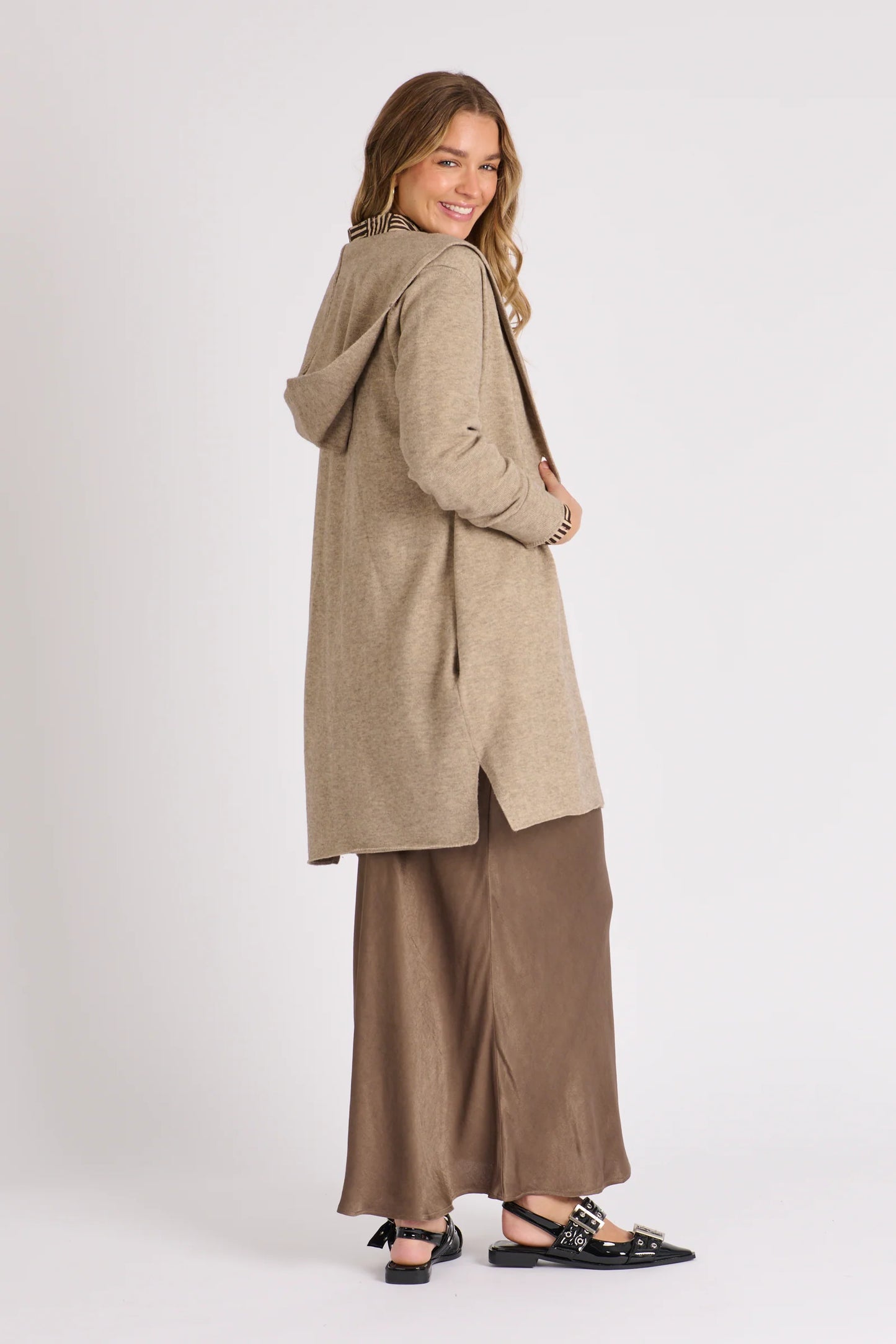 Ellis & Dewey Hooded Cardigan - Oatmeal