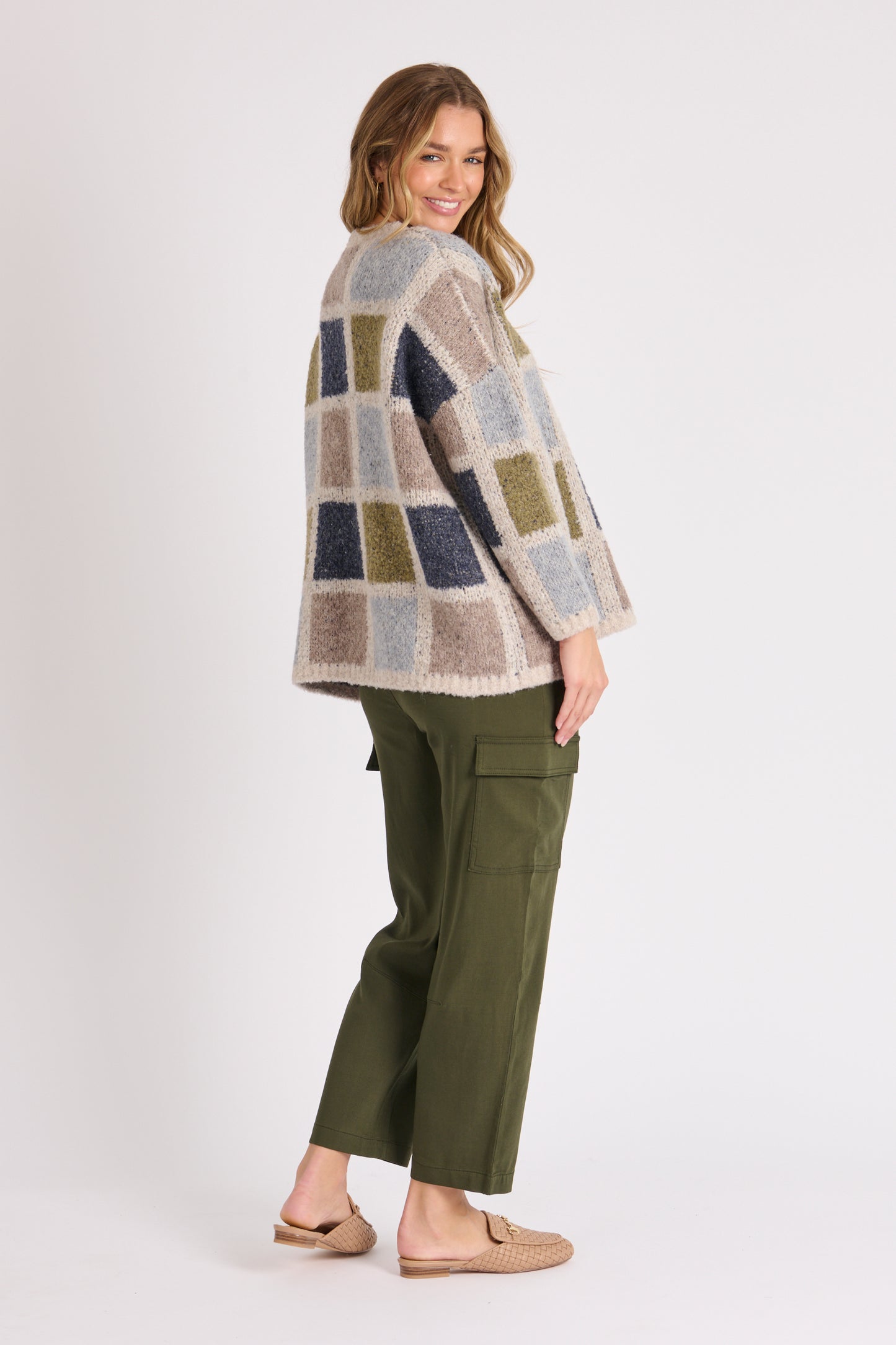 Ellis & Dewey Square Box Shape Jumper Multi Square