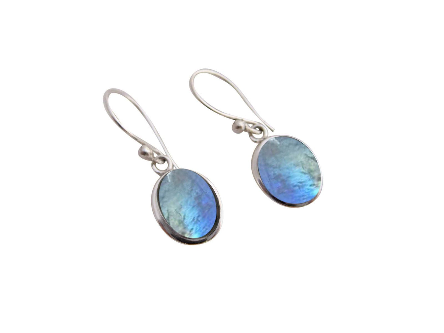 BD Sterling Silver & Oval Moonstone Earrings
