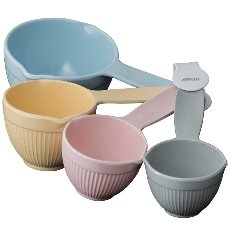 Avanti Ribbed Measuring Cups - Pastel