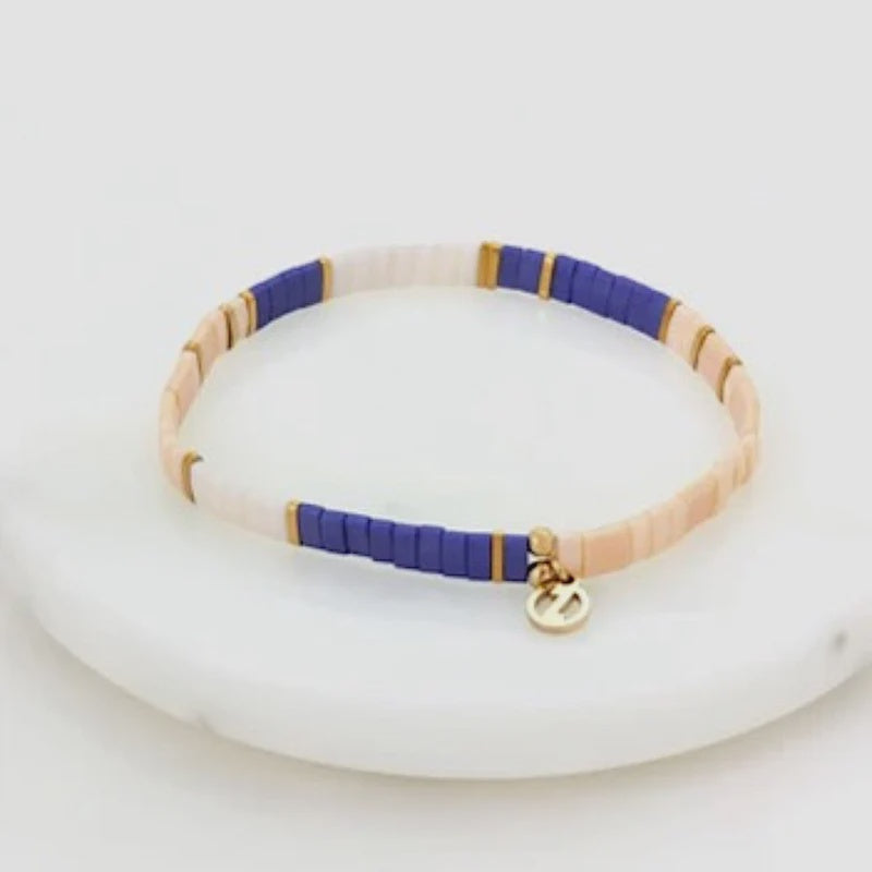 Zafino Tile Bracelet - Pacific/Gold