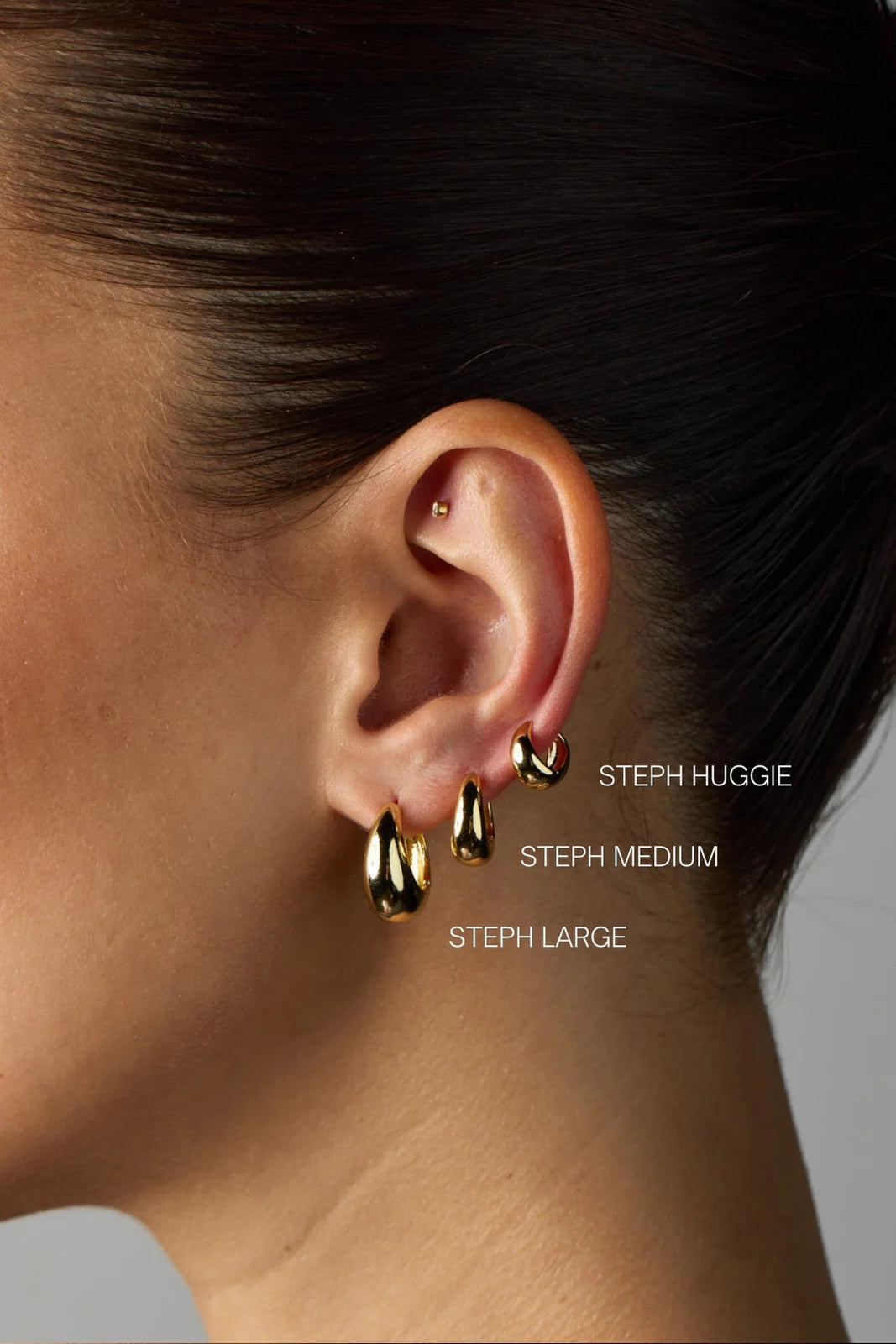 Zafino Steph Hoops - Gold (3 sizes)