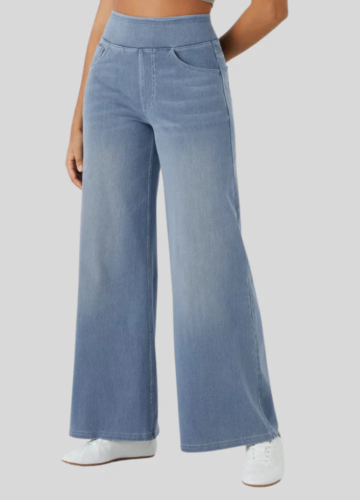 LaSculpte Ultra Stretchy Wide Leg Jeans - Denim Blue