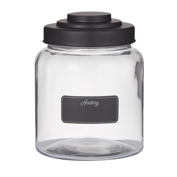 Academy Glass Display Jar With Blackboard 2.6L