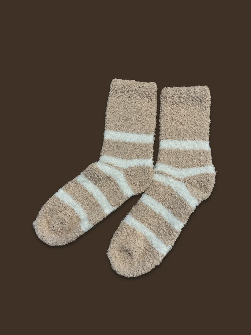 Angels Whisper Cuddle Fluffy Socks Mocha