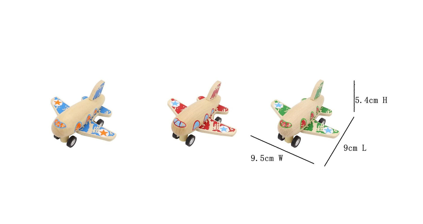 ToysLink Wooden Airplane 3 colours