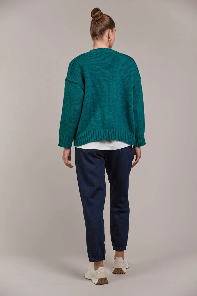 Eb & Ive Katana Cardigan - Teal