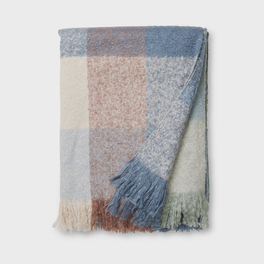 Madras Link Dana Spruce Brushed Throw