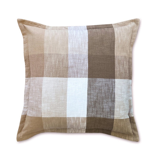 Madras Link Heide Coffee Check Cushion 50 CM