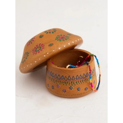 Natural Life Wooden Treasure Box Mushroom