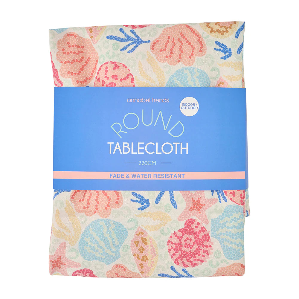 Annabel Trends Shelly Beach Round Tablecloth