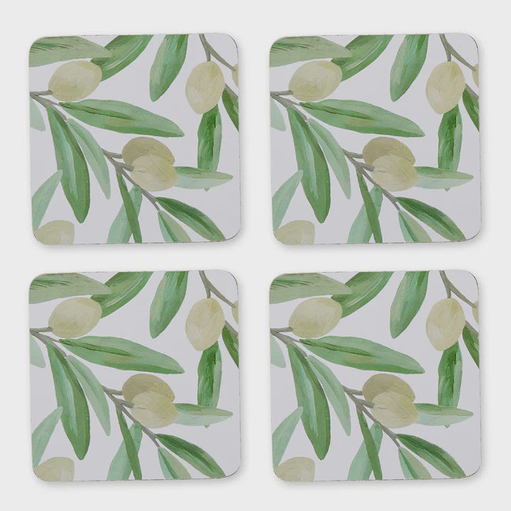 Madras Link Sicilian Olive Square Coasters