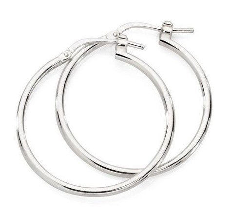 BD Sterling Silver Hoops 35x1.5mm