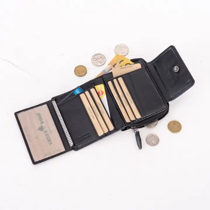 Greenwood Leather Tina Wallet - Black