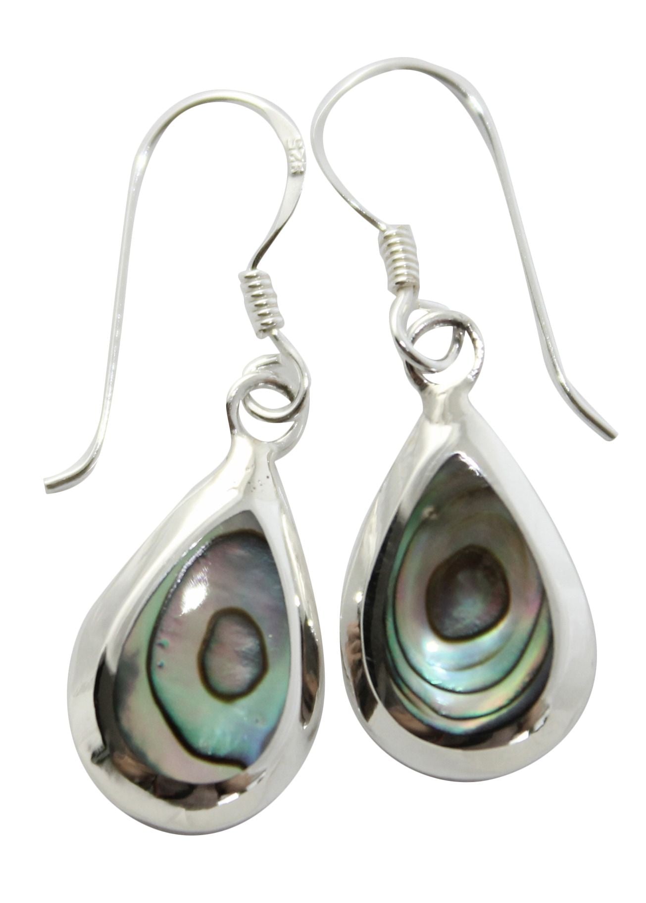 BD Sterling Silver & Paua Shell Drop Earrings