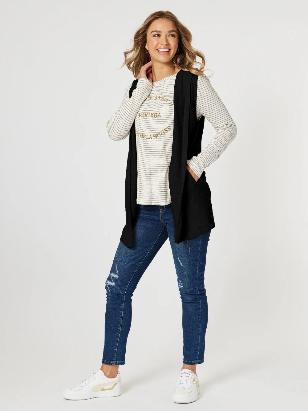 Threadz Ollie Vest - Black