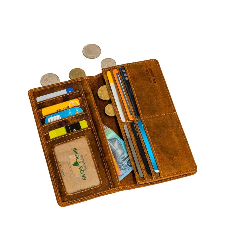 Greenwood Leather Wallet - Camel