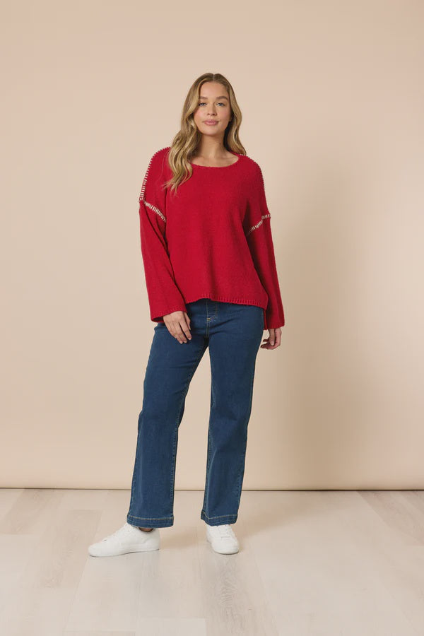 Threadz Rouge Stitch Top