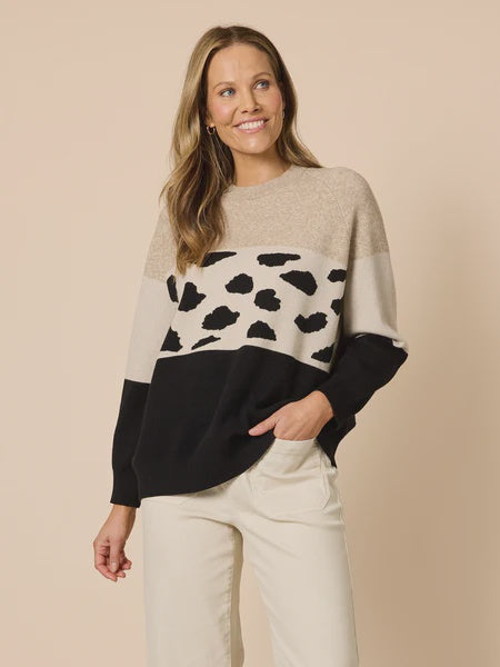 Clarity Mimi Knit - Natural/Black