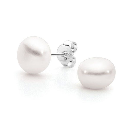 BD Sterling Silver 6mm Pearl Studs