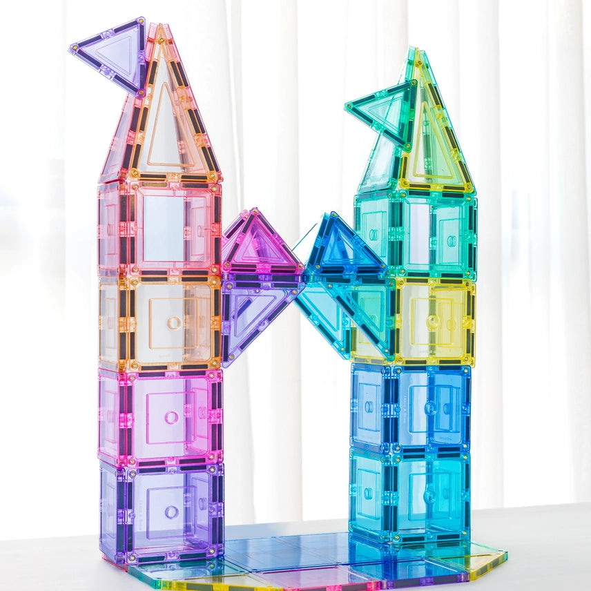 Learn & Grow Toys Magnetic Tiles Pastel Builders Pack - 112 Piece