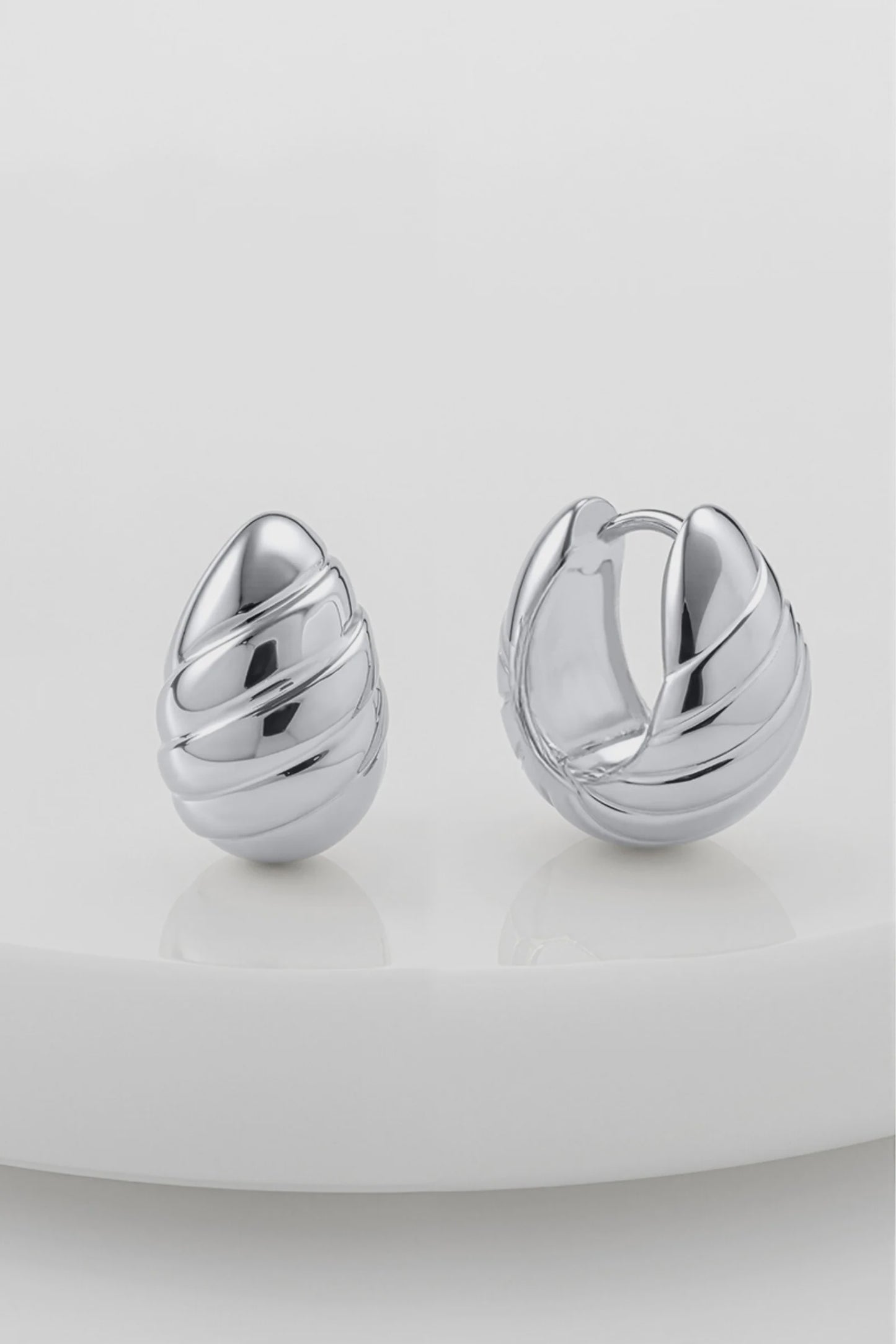 Zafino Bronte Hoop Silver Earring