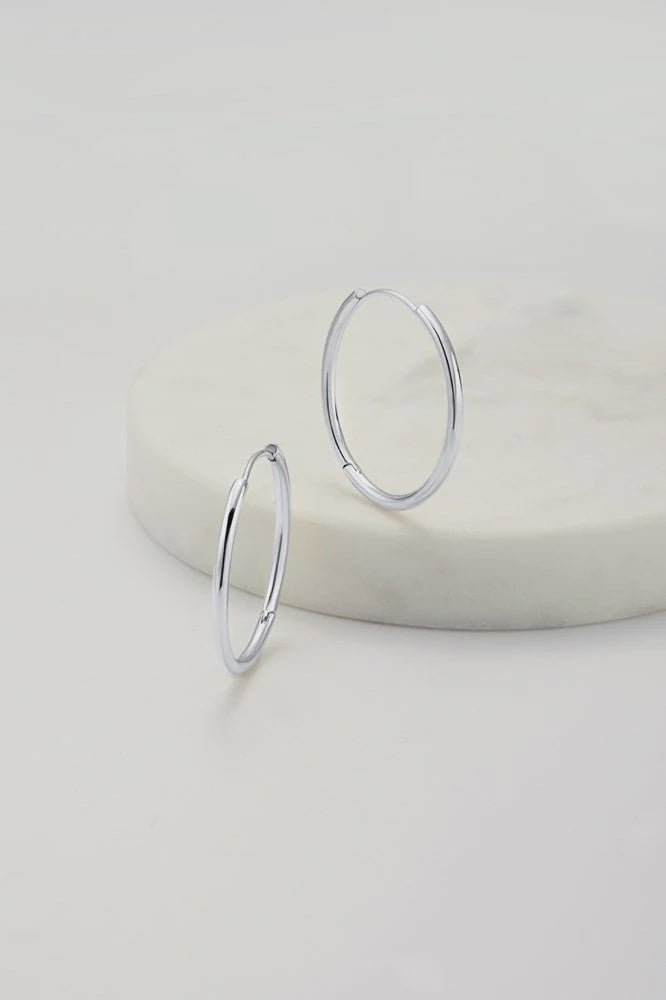 Zafino Delilah Hoop - Silver (3 sizes)