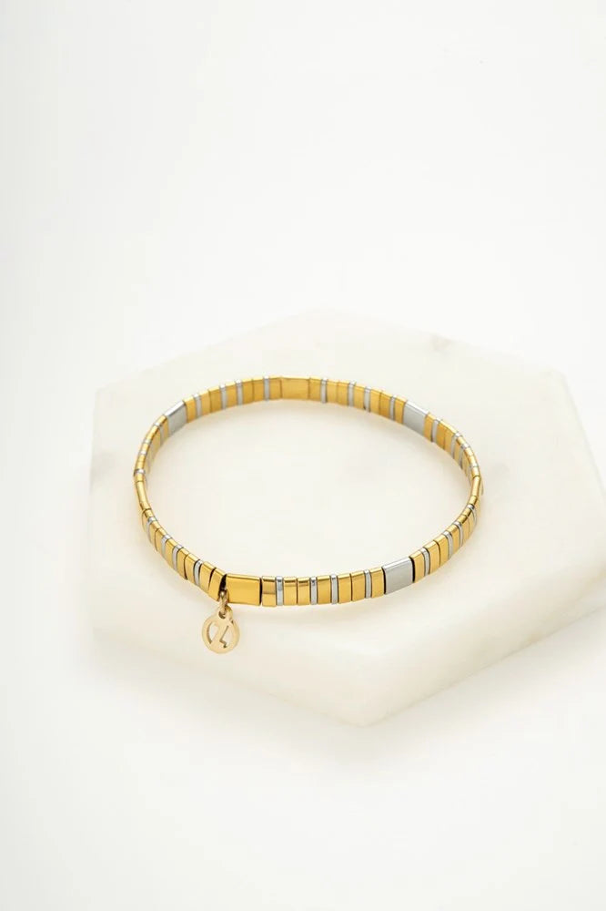 Zafino Tile Bracelet - Gold/Silver