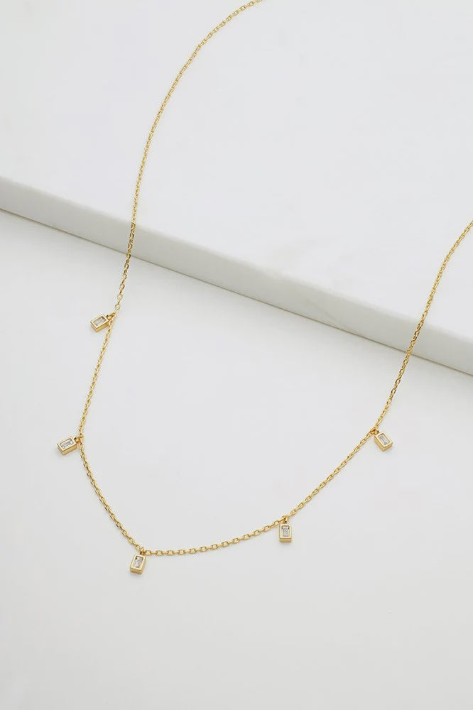 Zafino Baguette Mini Necklace - Gold