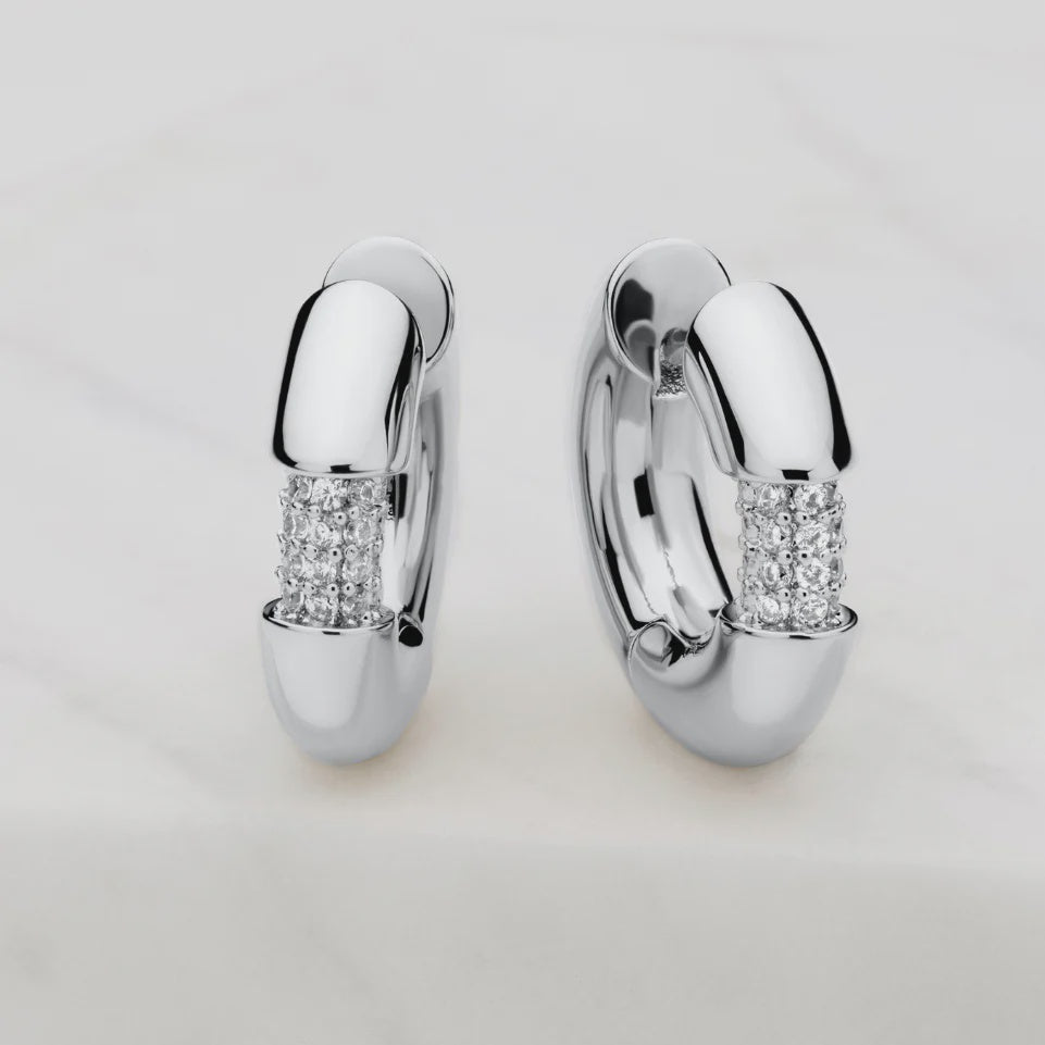 Zafino Sofia Hoop - Silver