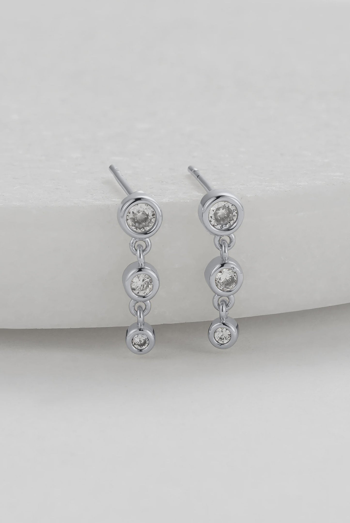 Zafino Abby Earring Silver/Clear