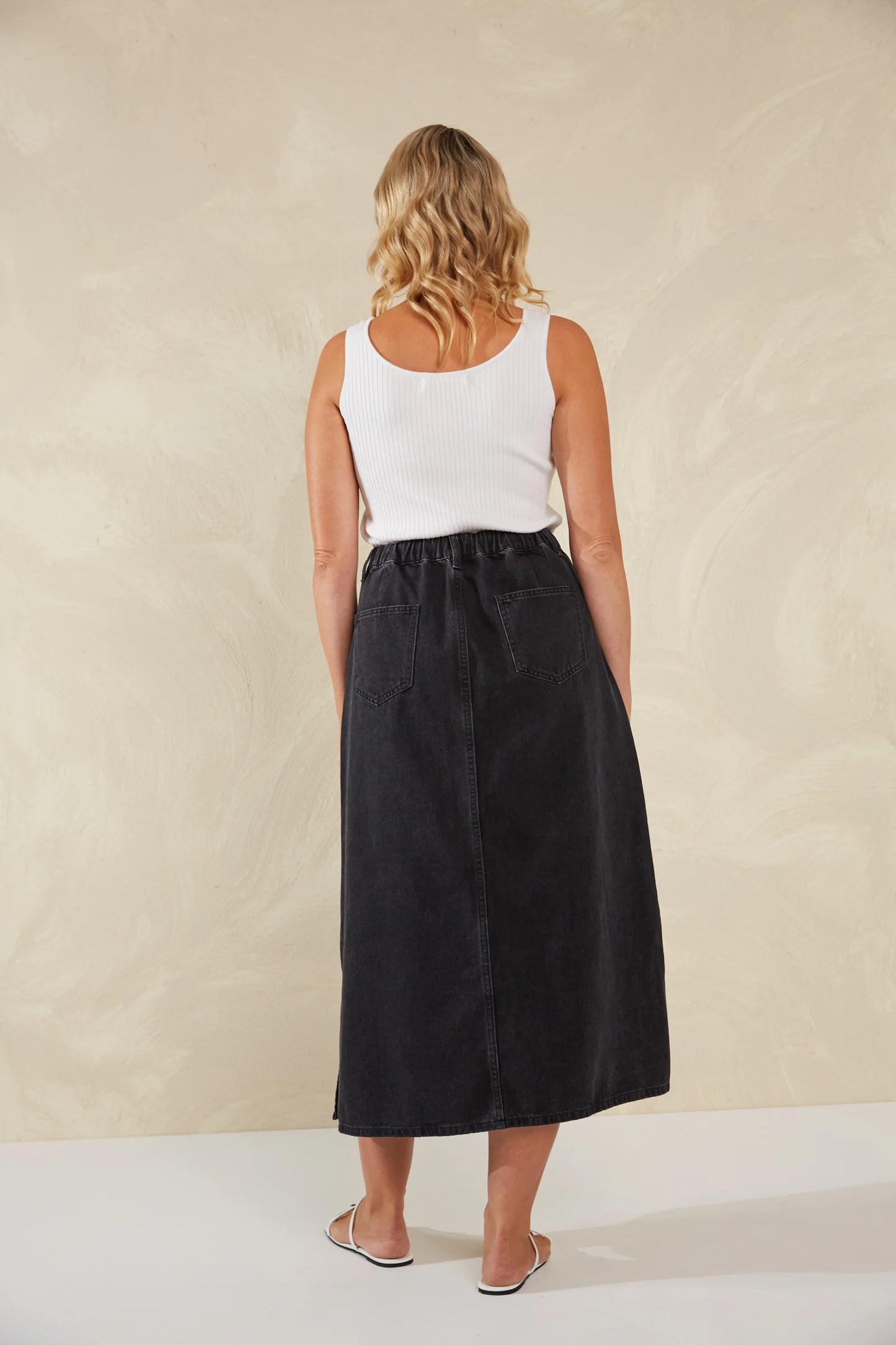 Haven Dalton Denim Skirt - Slate