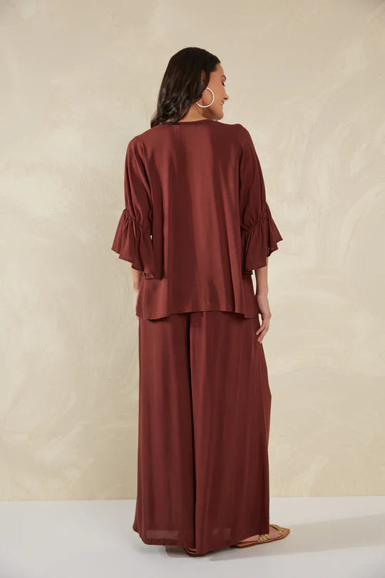 Haven Palermo Ruched Top - Espresso