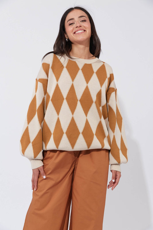 Haven Casablanca Lurex Jumper -Sand/Dune