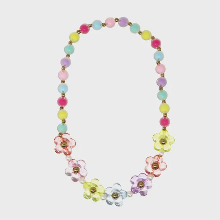 Pink Poppy Vibrant Daisy Necklace
