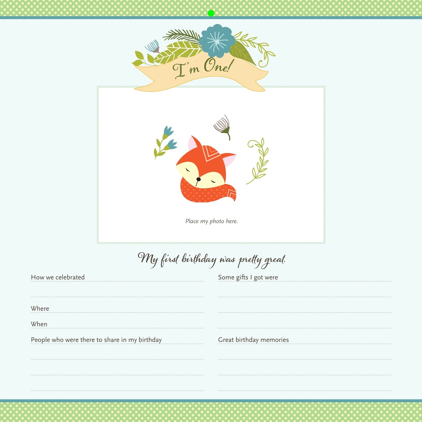 Peter Pauper My Life As A Baby First-Year Calendar (Woodland)