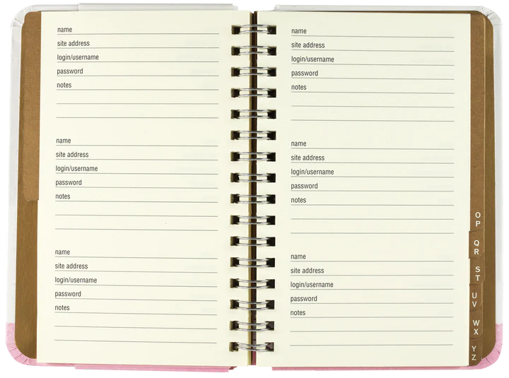 Peter Pauper Press Internet Address & Password Logbook (Tree of Hearts)
