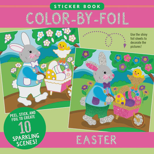 Peter Pauper Colour By Foil Sticker Book - Easter