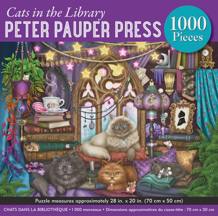 Peter Pauper Cats In The Library 1000 PC Puzzle