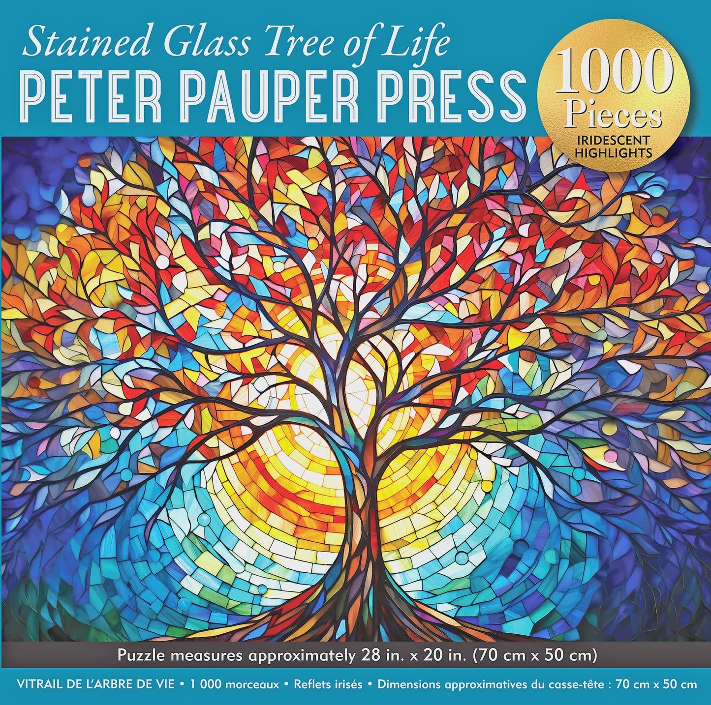 Peter Pauper 1000pc Puzzle - Stained Glass Tree of Life
