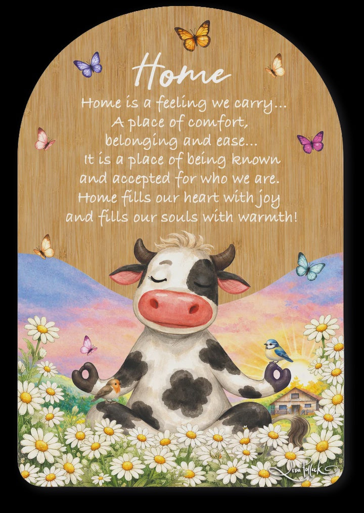 Lisa Pollock Affirmation Plaque Calm Farm - Home