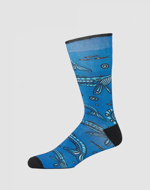 Bamboozld Men's Socks - Native Australian Whale