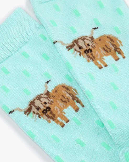 Bamboozld Womens Highland Cow Sock