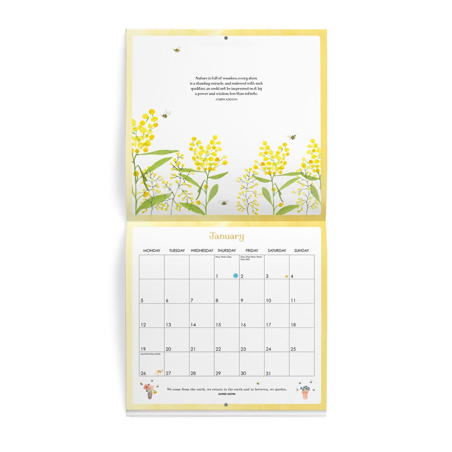 Affirmations 2026 Bee Wall Calendar