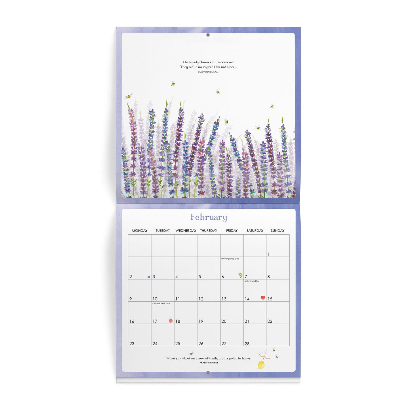 Affirmations 2026 Bee Wall Calendar