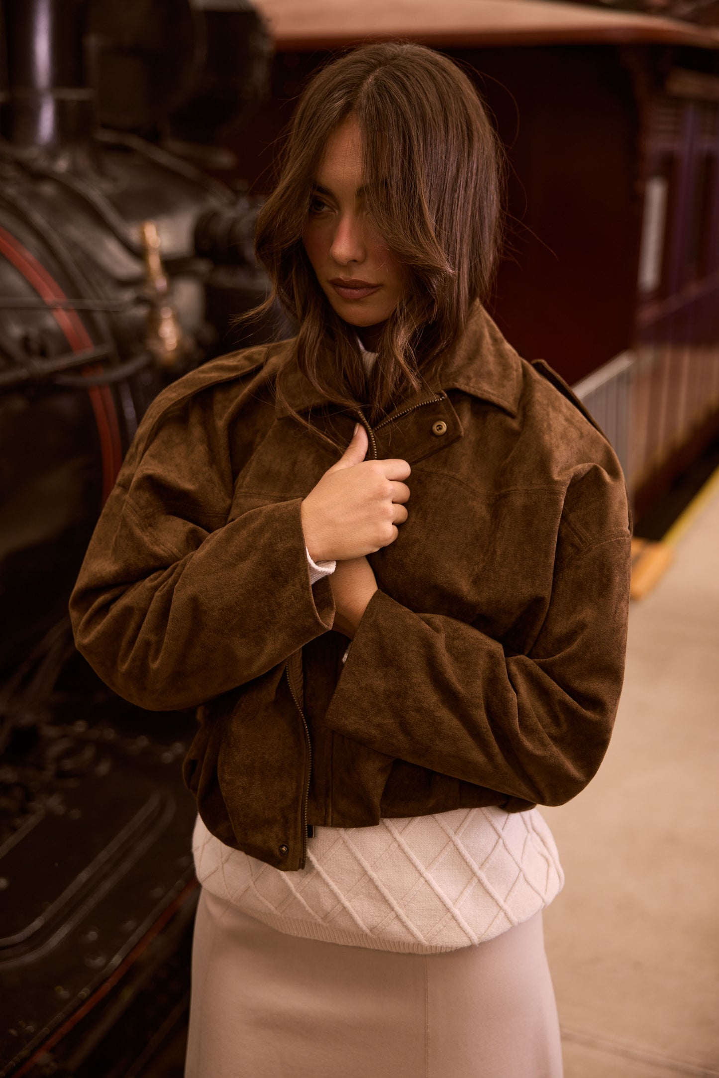 Walker Bomber Jacket Chocolate